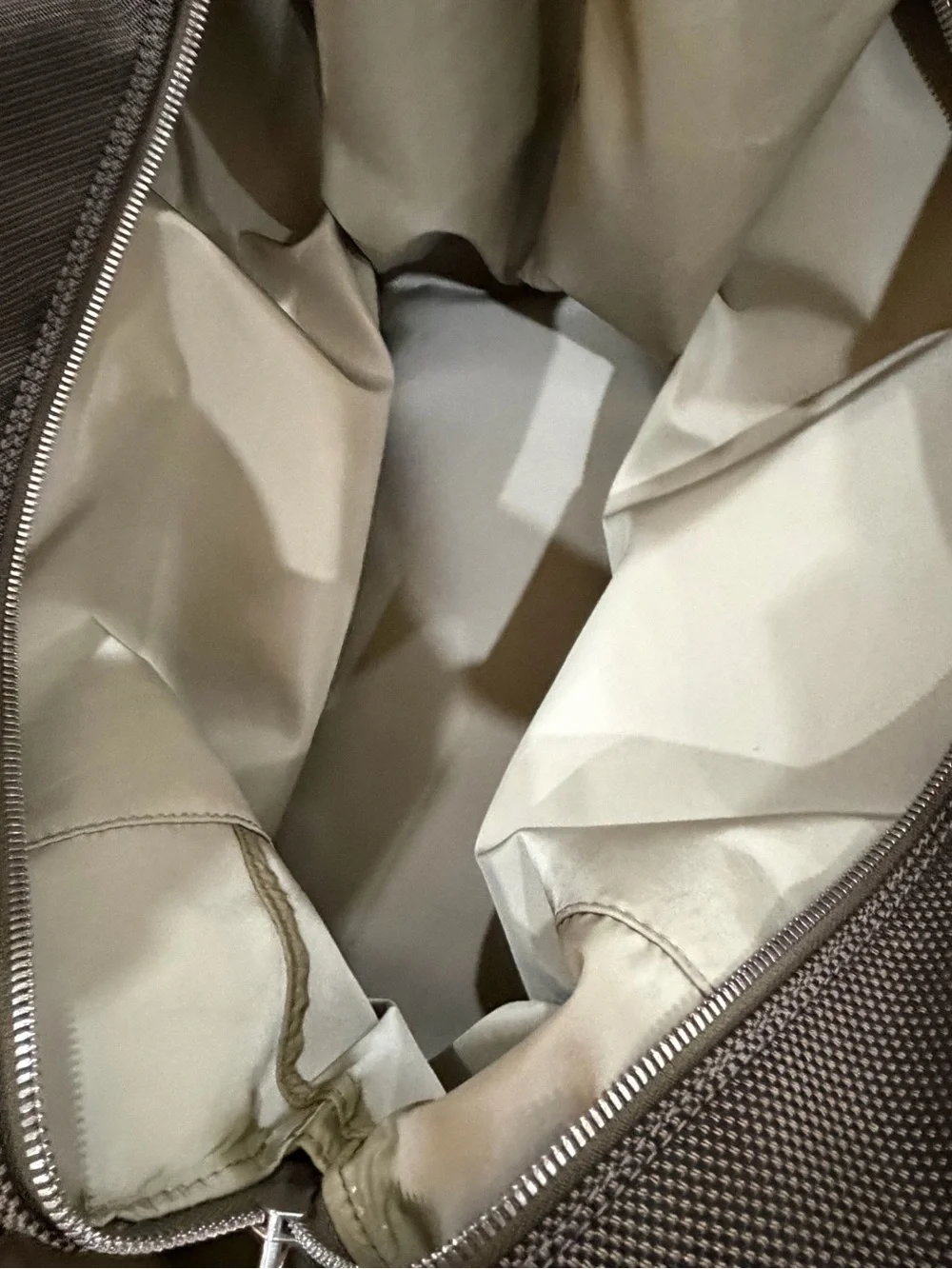 Louis Vuitton Brown Checkerboard Duffel with Tan Leather Handles